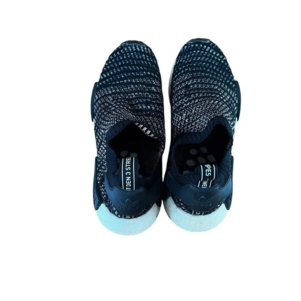 Adidas NMD R1 STLT Primeknit 'Core Black/Pink' NO LACES | Men’s 10